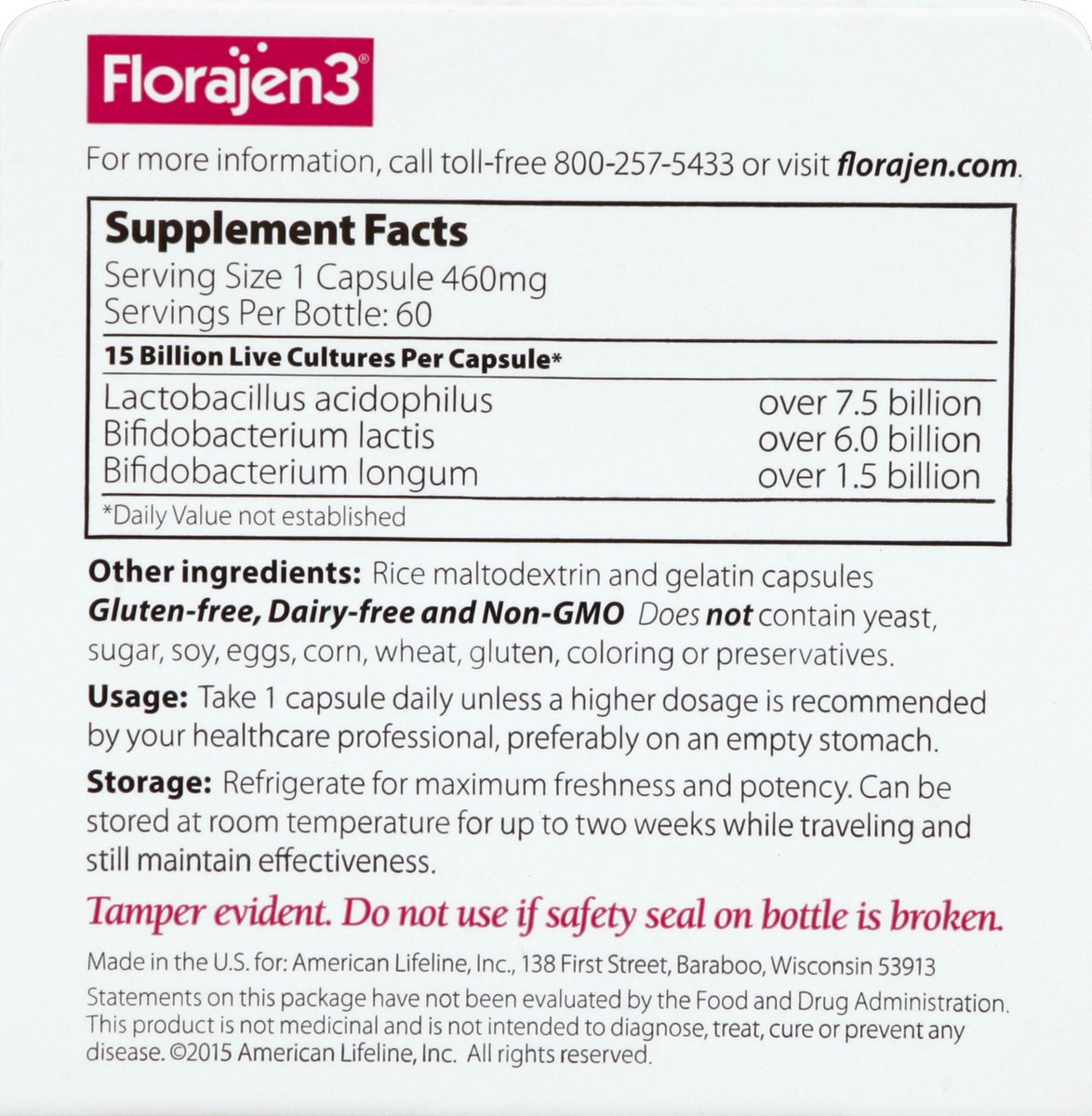 slide 2 of 6, Florajen3 Multiculture Formula 60 ea, 60 ct