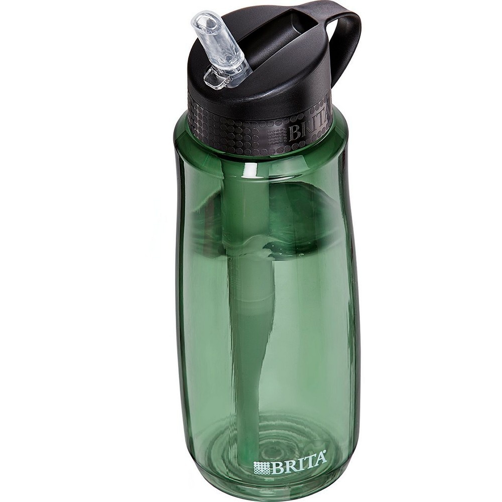 slide 6 of 6, Brita Hard Sided Water Filtration Bottle - Black, 34 oz