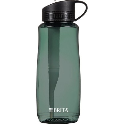 slide 1 of 6, Brita Hard Sided Water Filtration Bottle - Black, 34 oz