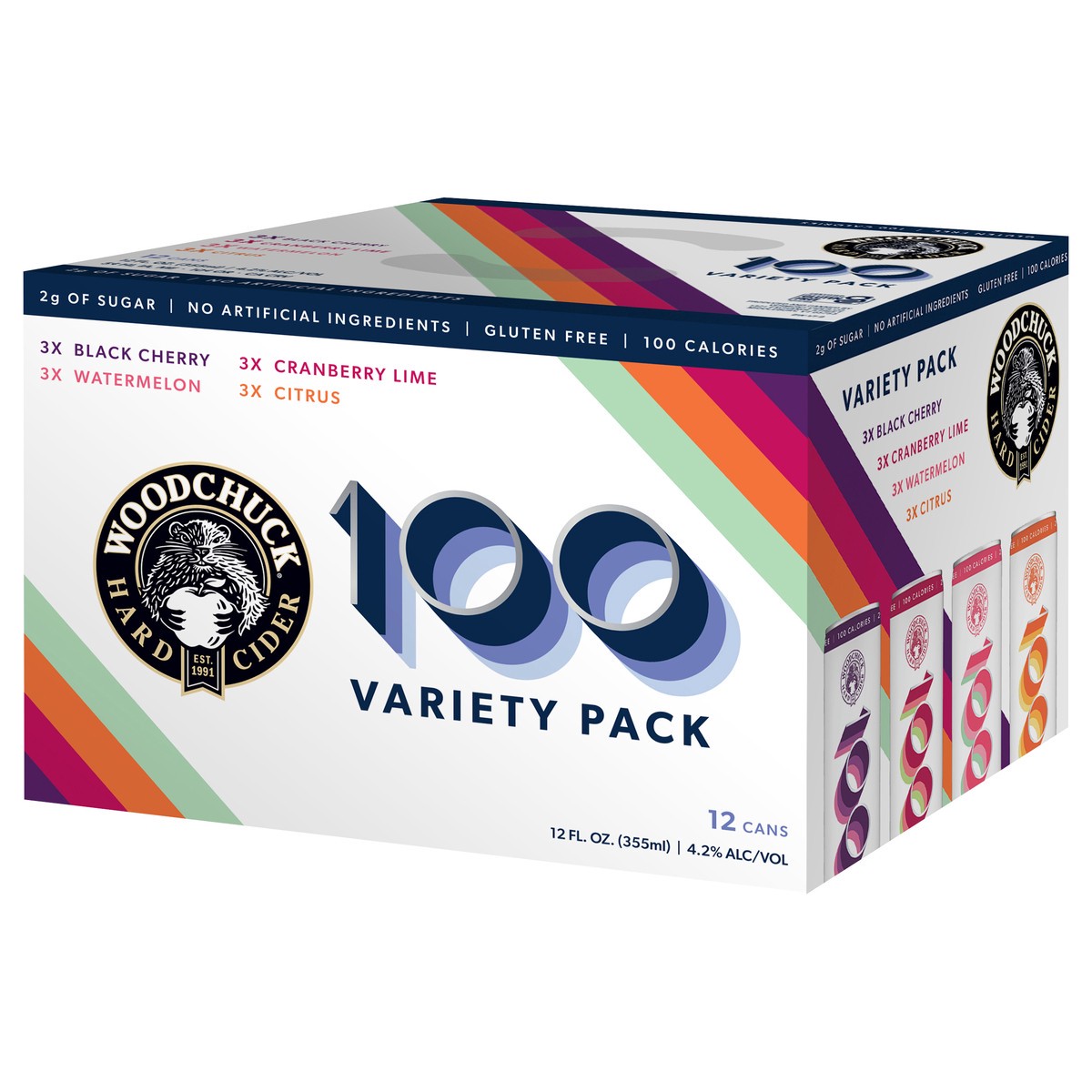 slide 2 of 10, Woodchuck Variety Pack Hard Cider 100 12Pk, 144 fl oz