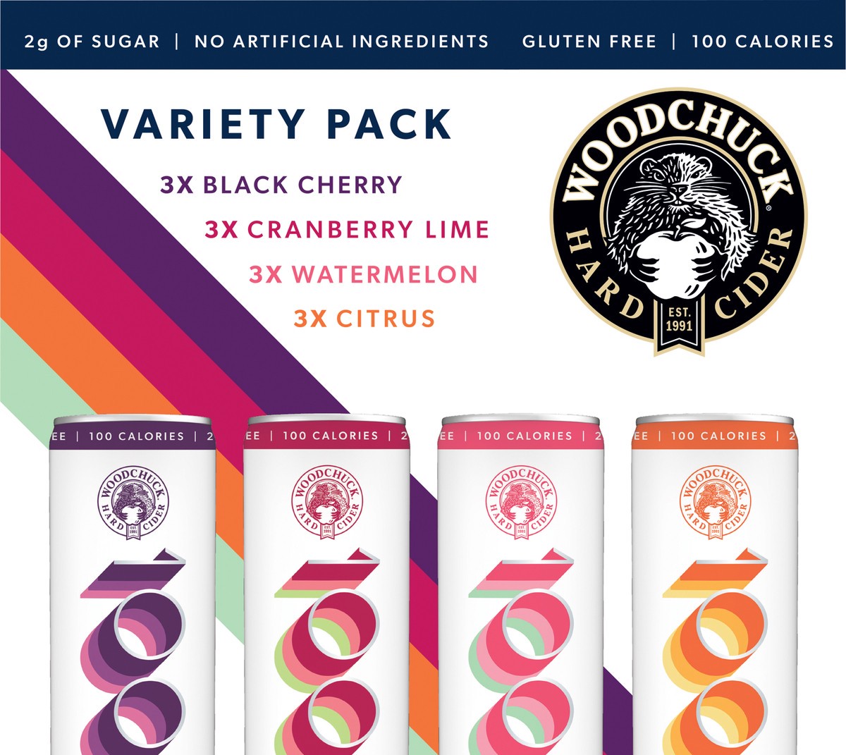 slide 9 of 10, Woodchuck Variety Pack Hard Cider 100 12Pk, 144 fl oz
