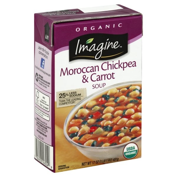 slide 1 of 1, Imagine Organic Moroccan Chickpea & Carrot Soup, 17 oz