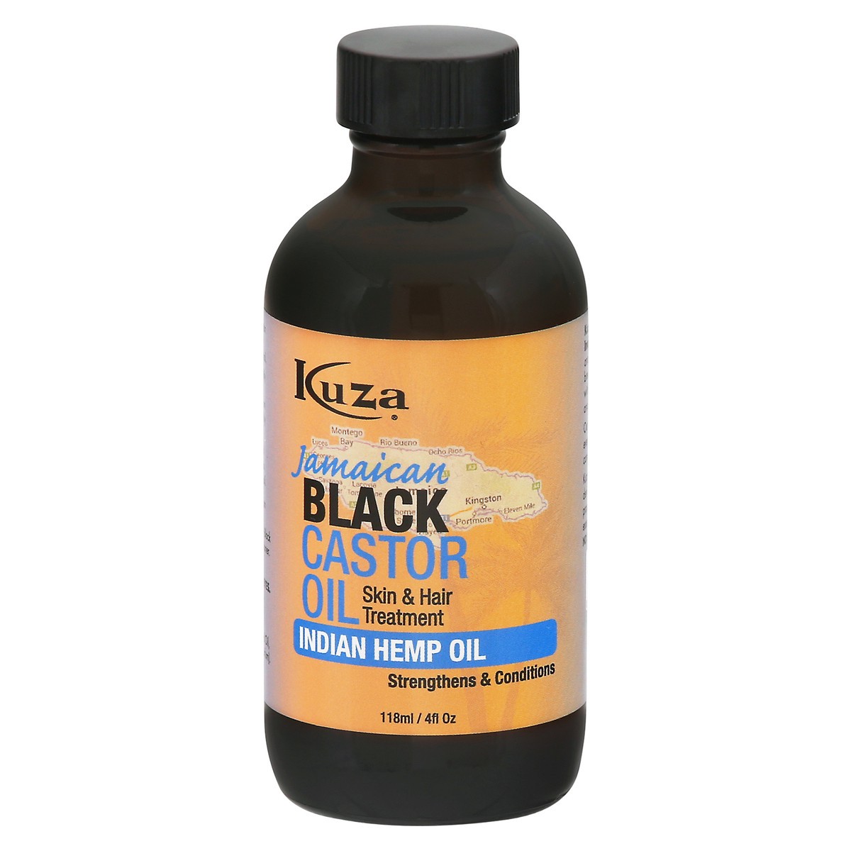 slide 2 of 4, Kuza Jamaican Indian Hemp Oil Black Castor Oil 4 fl oz, 4 fl oz