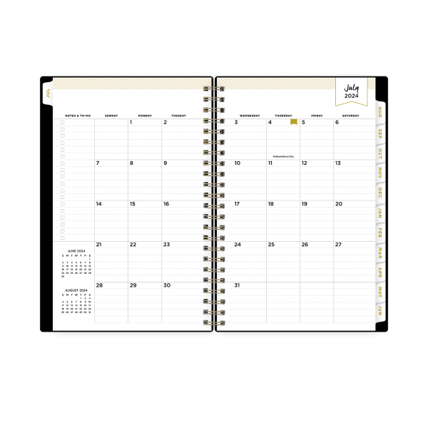 slide 4 of 6, Blue Sky 2024-2025 Day Designer Weekly/Monthly Planning Calendar, 5"" X 8"", Black, July To June, 144866, 1 ct
