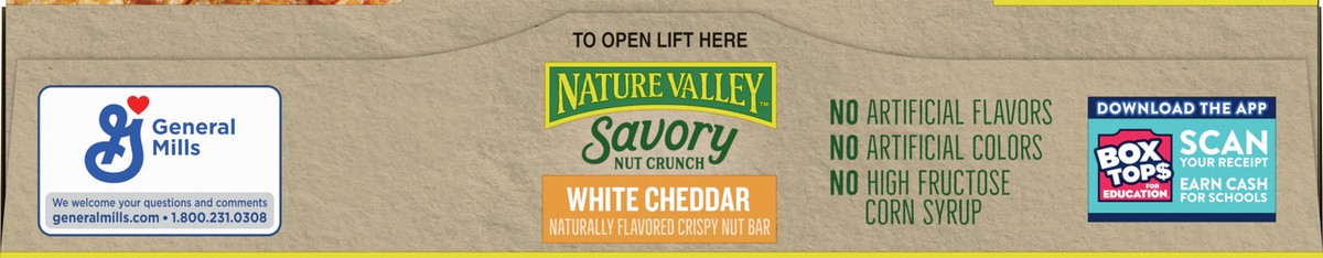 slide 4 of 12, Nature Valley Savory Nut Crunch Bars, White Cheddar, 5 Bars, 4.45 OZ, 5 ct
