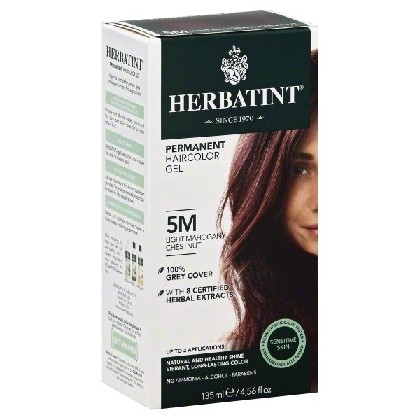 slide 1 of 1, Herbatint Permanent Hair Color Gel, 5M Light Mahongany Chestnut, 4.56 oz