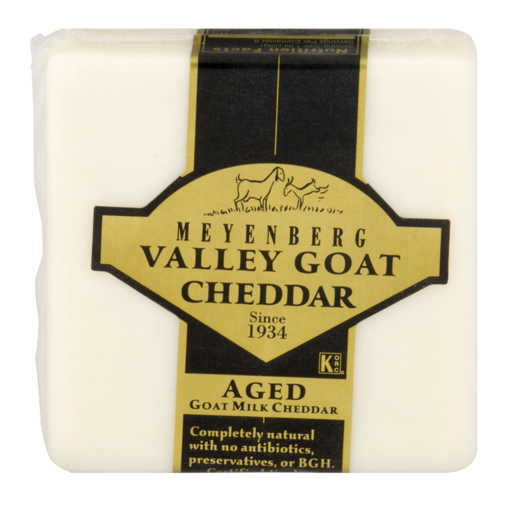 slide 1 of 1, Meyenberg Goat Milk Cheddar Cheese, 8 oz
