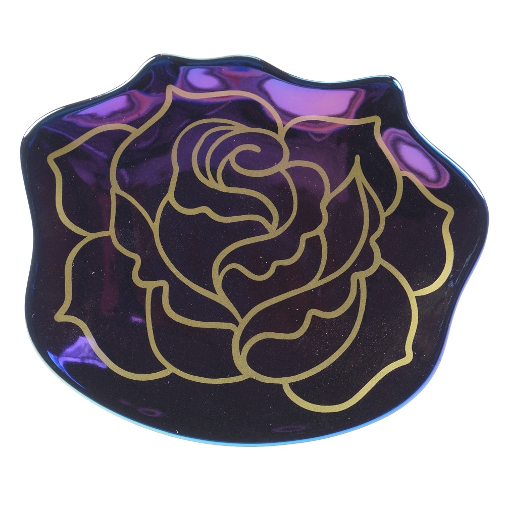 slide 1 of 1, Holiday Home All Hallows Rose Tidbit Plate - Purple, 1 ct