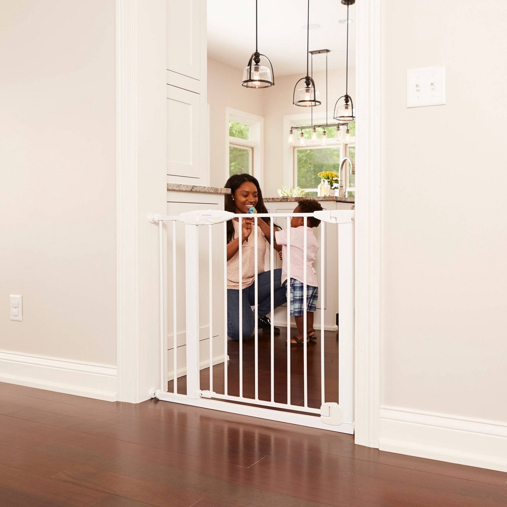 slide 2 of 5, Toddleroo by North States Bright Choice Auto-Close Baby Gate - White - 29.75";-40.5"; Wide, 1 ct