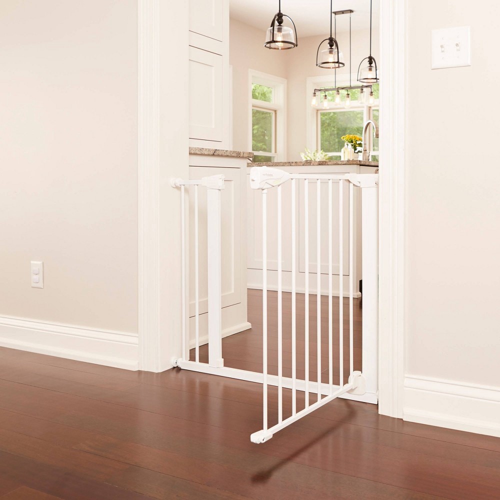 slide 4 of 5, Toddleroo by North States Bright Choice Auto-Close Baby Gate - White - 29.75";-40.5"; Wide, 1 ct