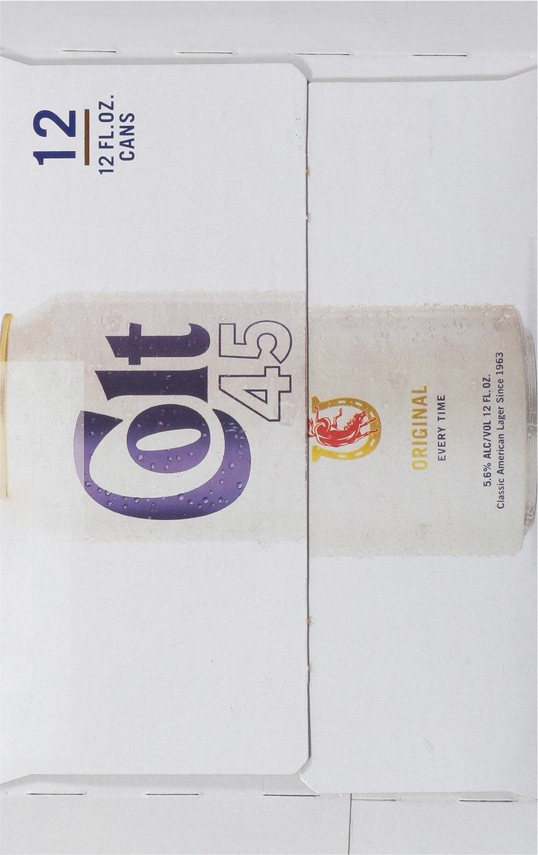 slide 7 of 9, Colt 45 Malt Liquor Colt 45 Original, 12 Pack, 12 fl oz Aluminum Cans, 5.6% ABV, Domestic Lager, 12 ct