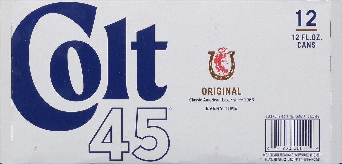 slide 3 of 9, Colt 45 Malt Liquor Colt 45 Original, 12 Pack, 12 fl oz Aluminum Cans, 5.6% ABV, Domestic Lager, 12 ct