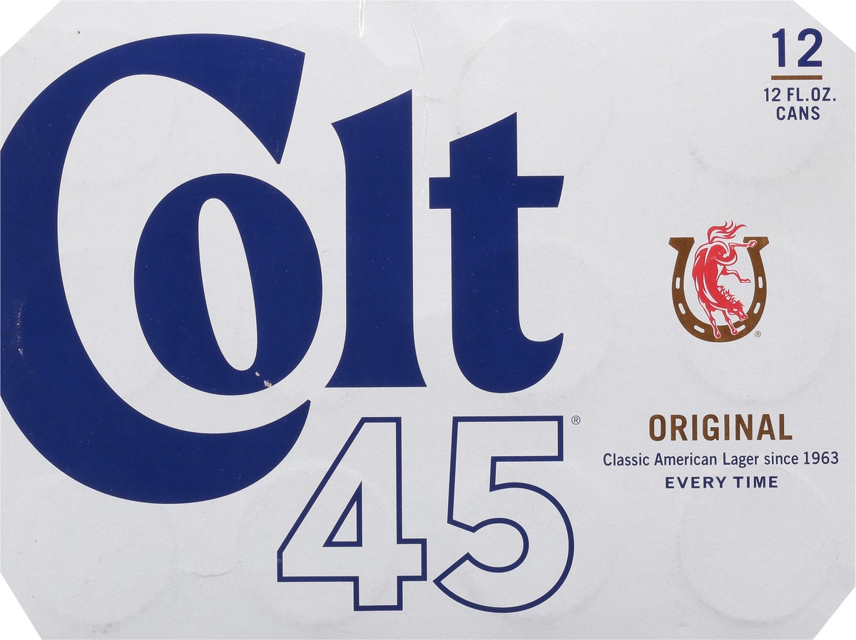 slide 9 of 9, Colt 45 Malt Liquor Colt 45 Original, 12 Pack, 12 fl oz Aluminum Cans, 5.6% ABV, Domestic Lager, 12 ct