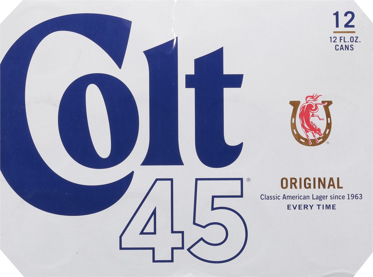 slide 5 of 9, Colt 45 Malt Liquor Colt 45 Original, 12 Pack, 12 fl oz Aluminum Cans, 5.6% ABV, Domestic Lager, 12 ct