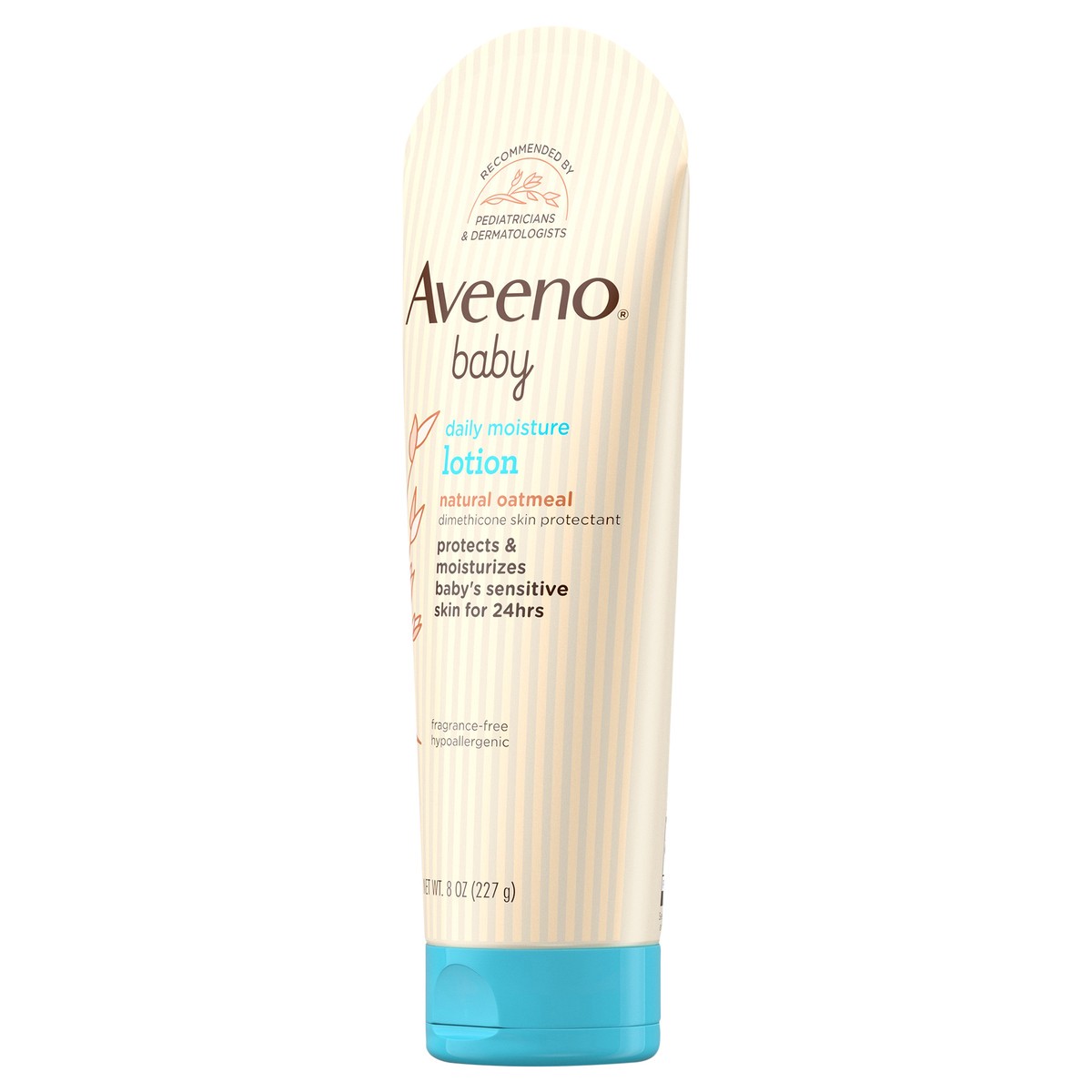 slide 6 of 7, Aveeno Daily Moisture Body Lotion for Delicate Skin, Natural Colloidal Oatmeal & Dimethicone, Hypoallergenic Moisturizing Baby Lotion, Fragrance-, Phthalate- & Paraben-Free, 8 fl. oz, 8 oz