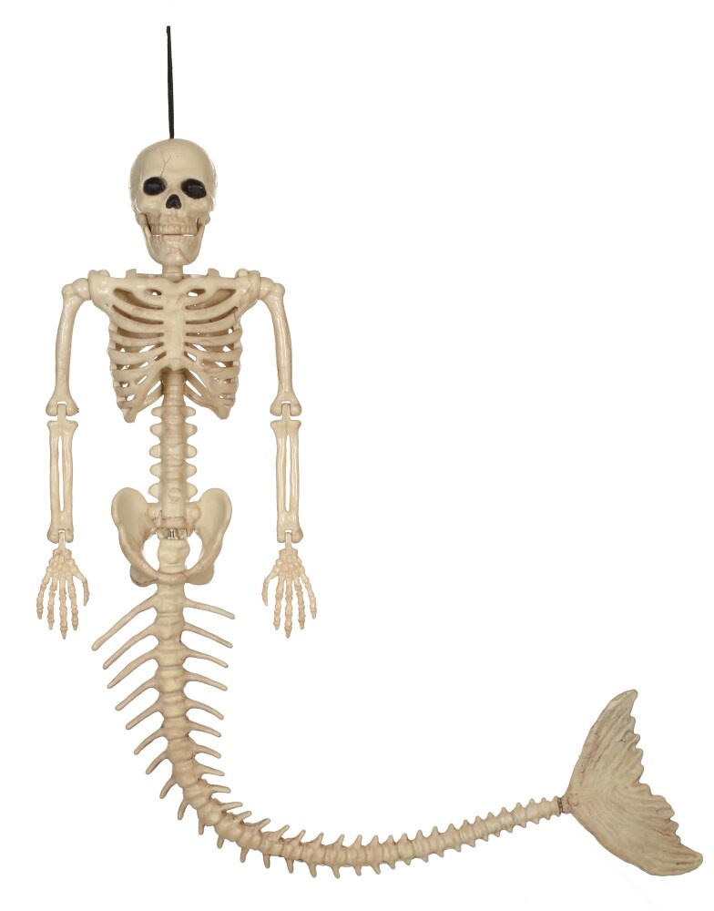 slide 1 of 1, Holiday Home Skeleton Mermaid Decor, 15.75 in