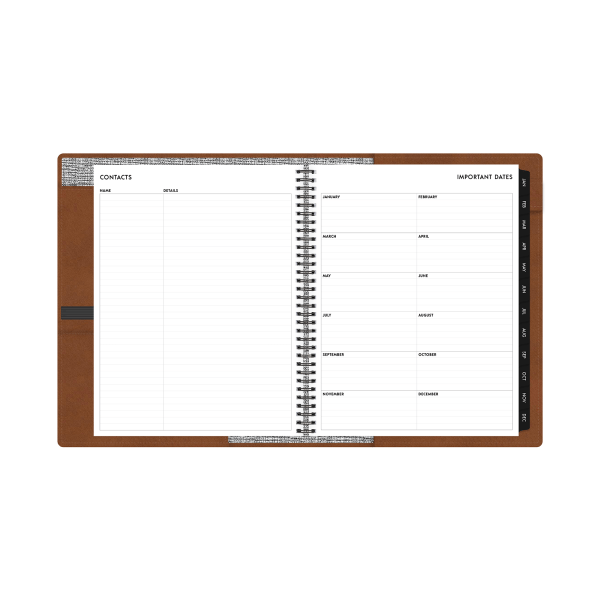 slide 6 of 7, Blue Sky 2025 Blue Sky Weekly/Monthly Refillable Planner, 8-1/2"" X 11"", Tan, January To December, 1 ct