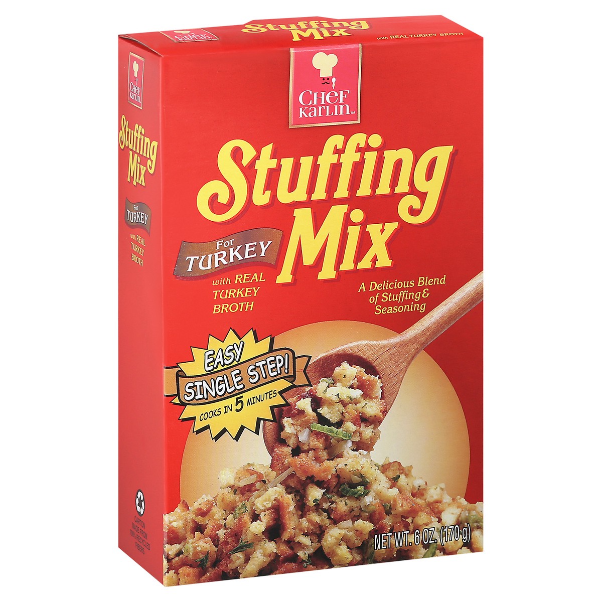 slide 2 of 9, Chef Karlin Stuffing Mix for Turkey 6 oz, 6 oz