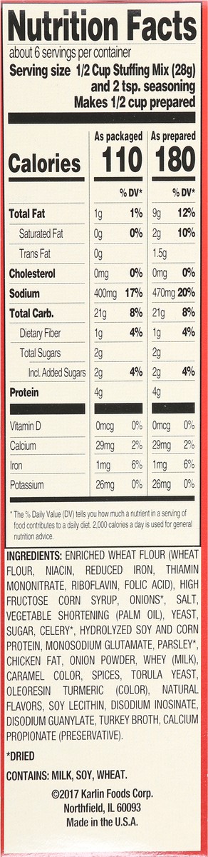 slide 8 of 9, Chef Karlin Stuffing Mix for Turkey 6 oz, 6 oz