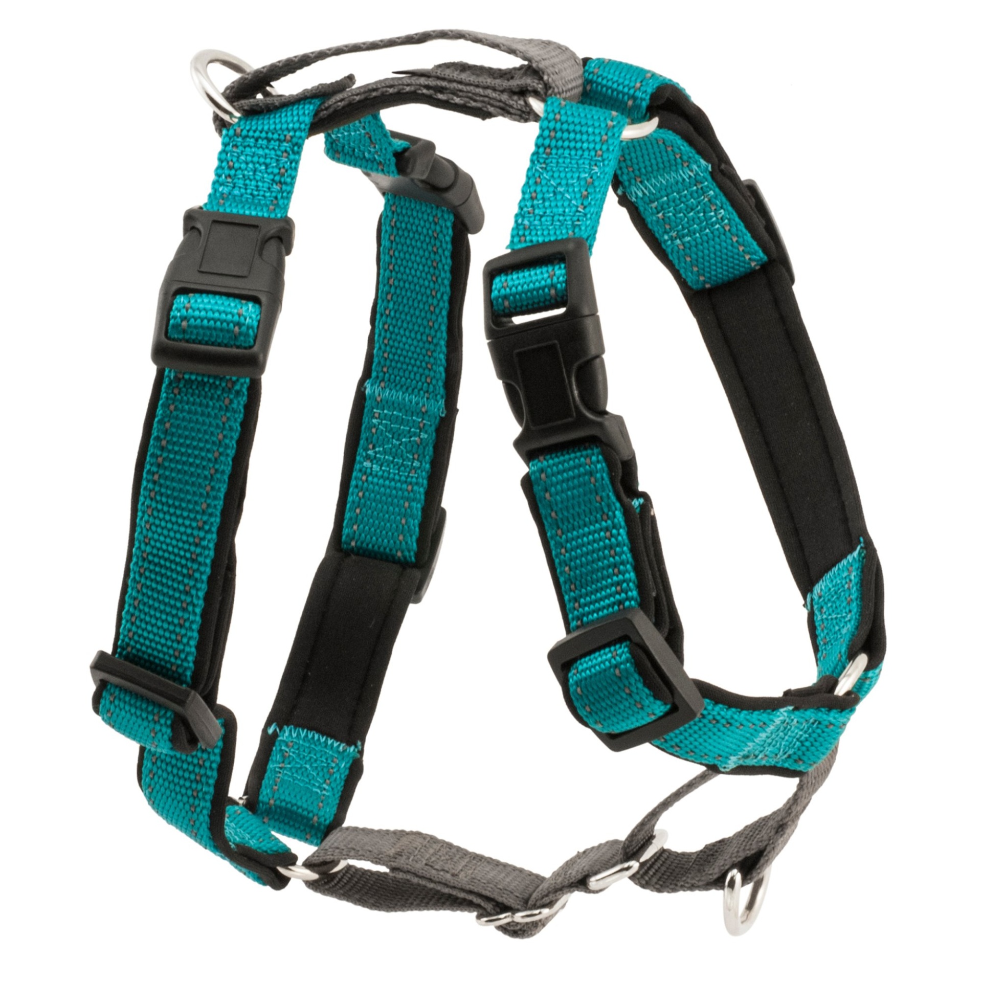 slide 1 of 1, PetSafe Teal Three in One Harness, MED