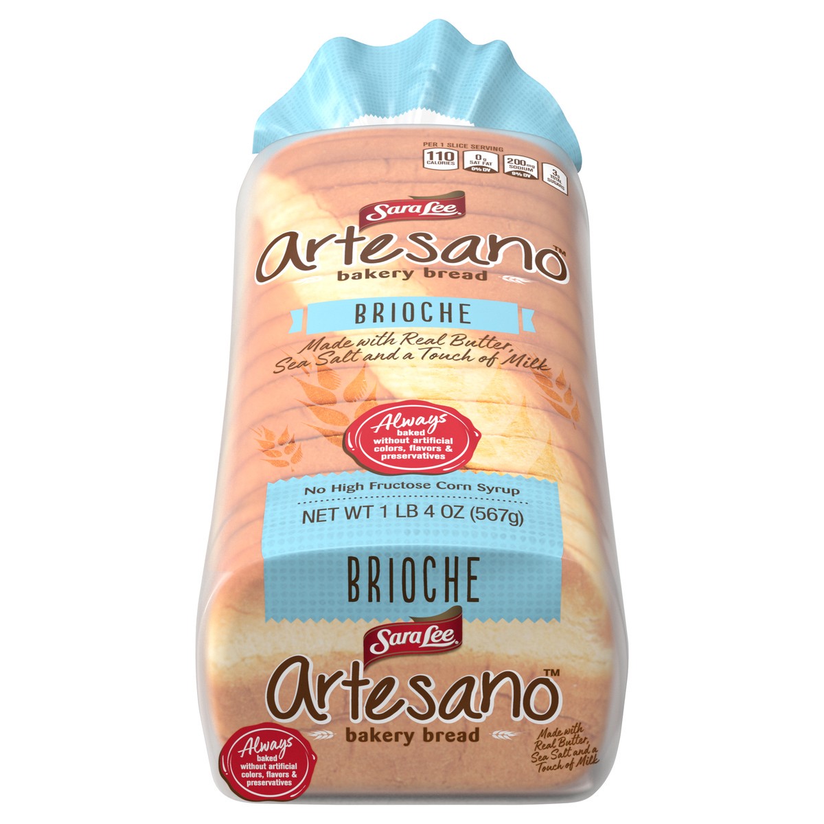 slide 1 of 9, Sara Lee Artesano Brioche Bakery Bread 20 Oz, 20 oz