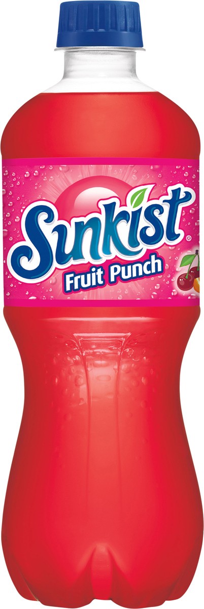 slide 9 of 9, Sunkist Fruit Punch Soda, 20 fl oz bottle, 20 fl oz