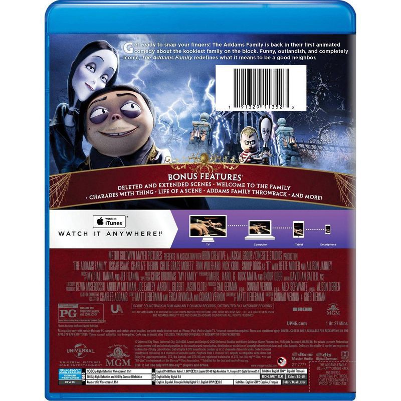 slide 2 of 2, Universal Home Video The Addams Family (Blu-ray + DVD), 1 ct
