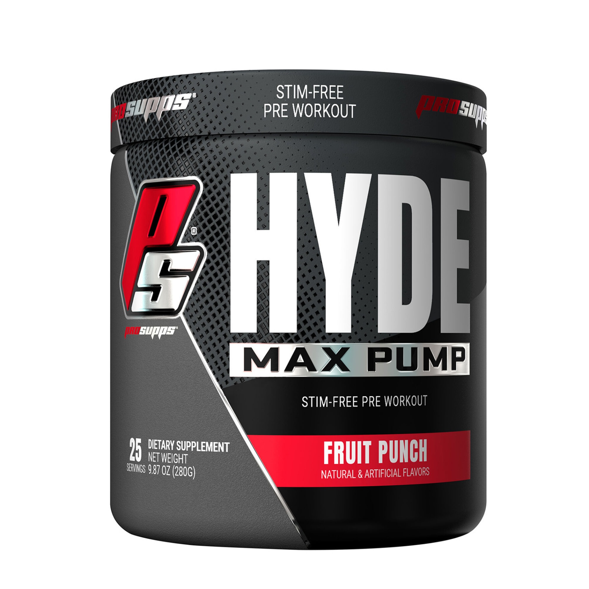 slide 1 of 1, ProSupps Pro Supps HYDE Max Pump Stim-Free Pre-Workout - Fruit Punch, 1 ct