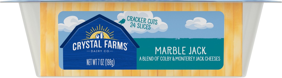 slide 4 of 9, Crystal Farms Marble Jack Cracker Cuts 24 Slices - 7 oz, 7 oz