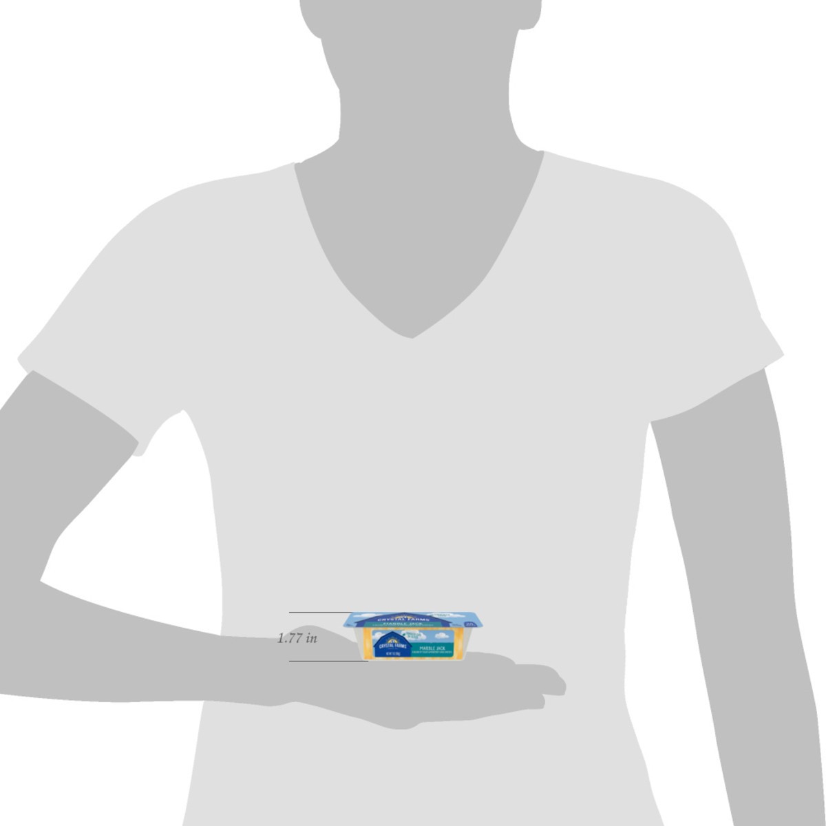 slide 2 of 9, Crystal Farms Marble Jack Cracker Cuts 24 Slices - 7 oz, 7 oz