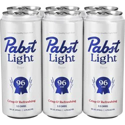 Pabst Light Beer, 4 Pack 16 fl oz Aluminum Cans