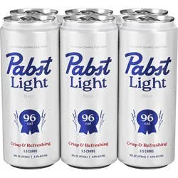 Pabst Light Beer, 4 Pack 16 fl oz Aluminum Cans