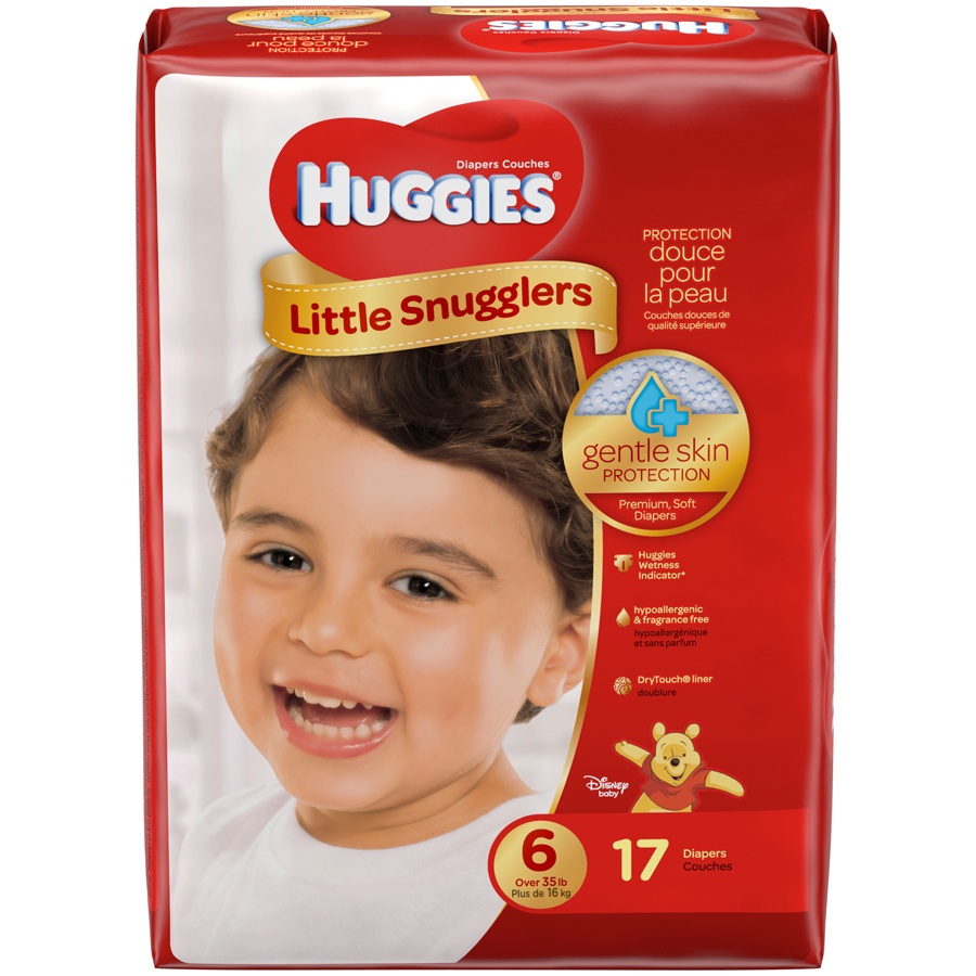 slide 1 of 1, Huggies Little Snugglers Jumbo Diapers Size 6, 17 ct