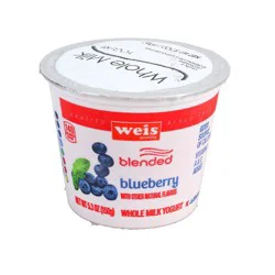 Weis Quality Blended Whole Milk Blueberry Gluten Free Yogurt - 5.3 oz