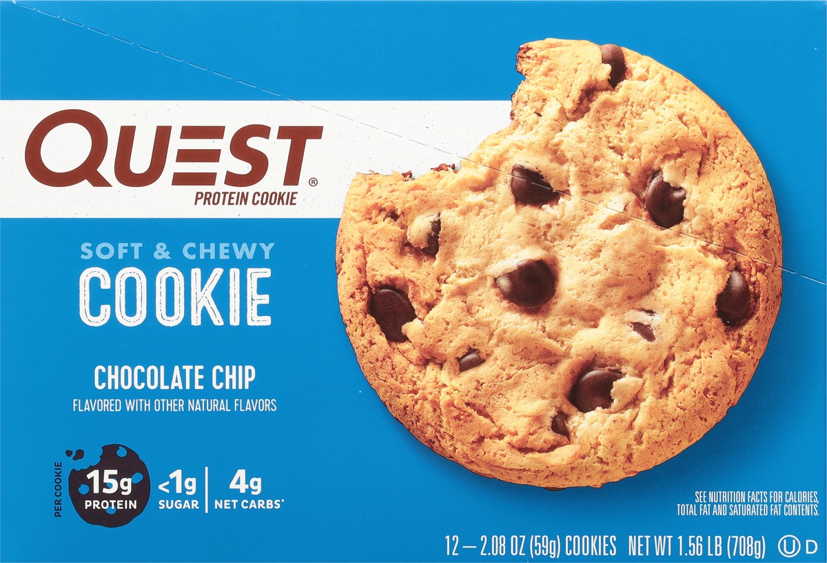 slide 9 of 9, Quest Protein Cookie, 12 ct