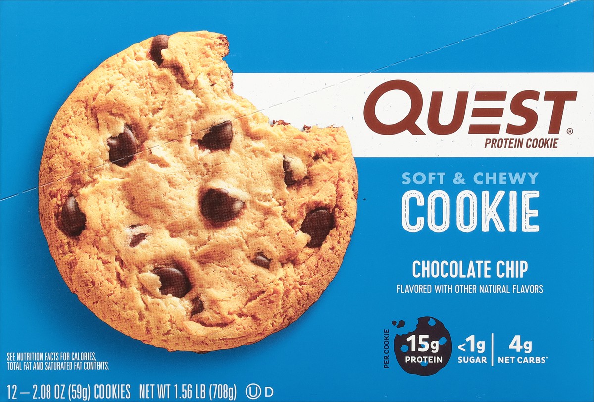 slide 8 of 9, Quest Protein Cookie, 12 ct