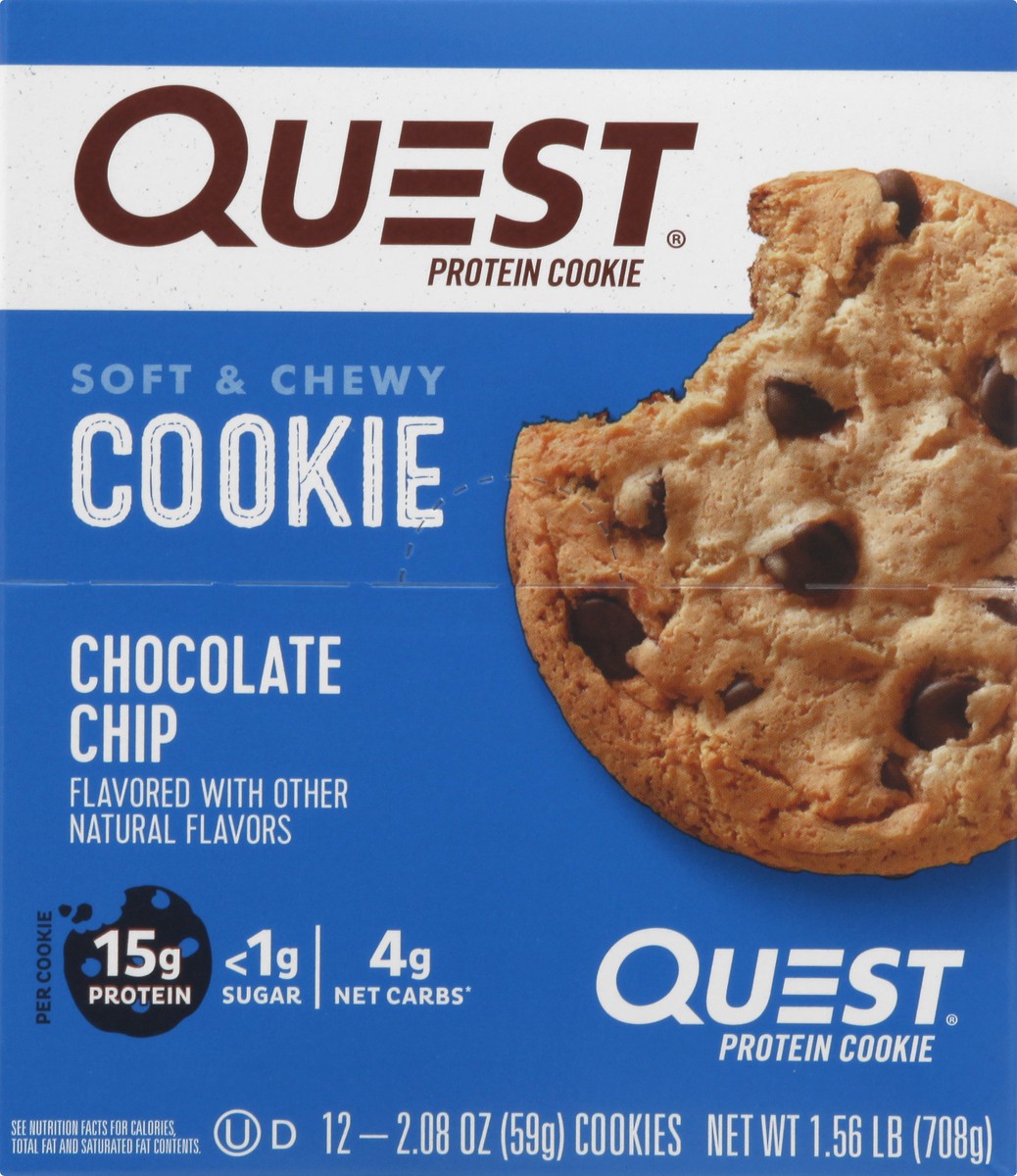 slide 1 of 9, Quest Protein Cookie, 12 ct