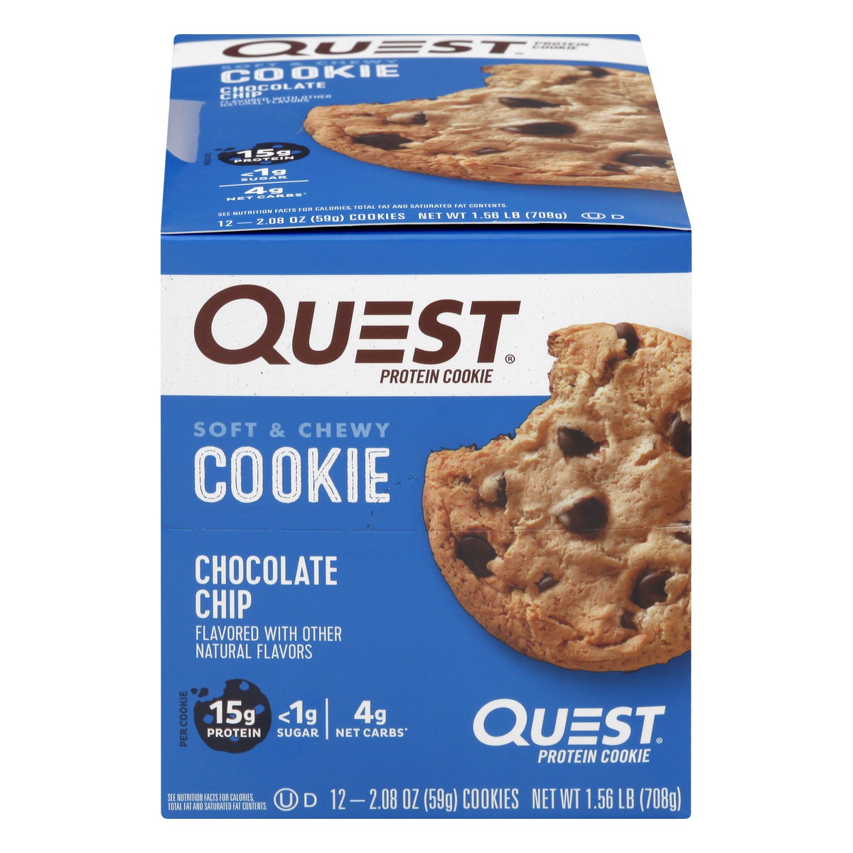 slide 1 of 9, Quest Protein Cookie, 12 ct