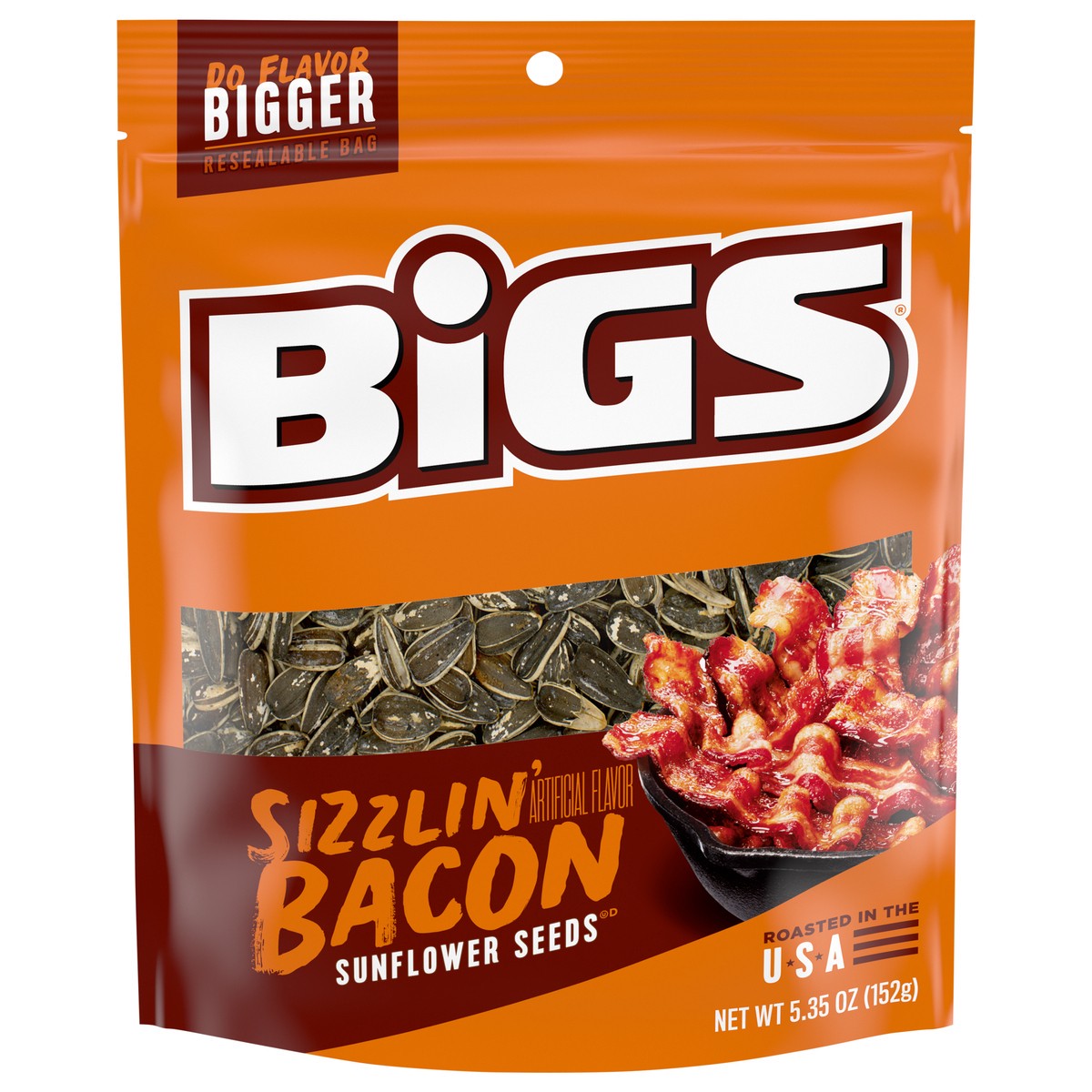 slide 1 of 5, BIGS Sizzlin Bacon Sunflower Seeds 5.35 oz, 5.35 oz