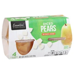 Essential Everyday Diced Pears 4 Pack