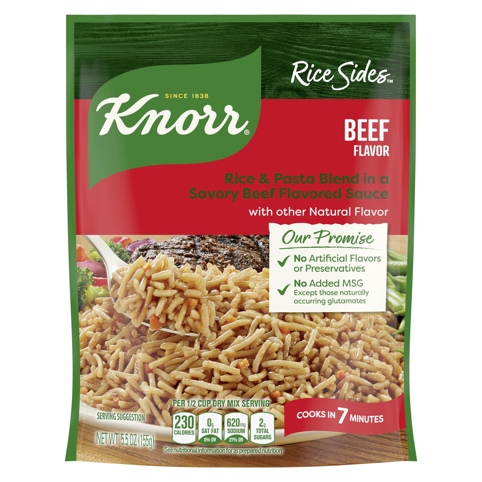 slide 3 of 4, Knorr Rice Sides Beef, 5.5 oz, 5.7 oz