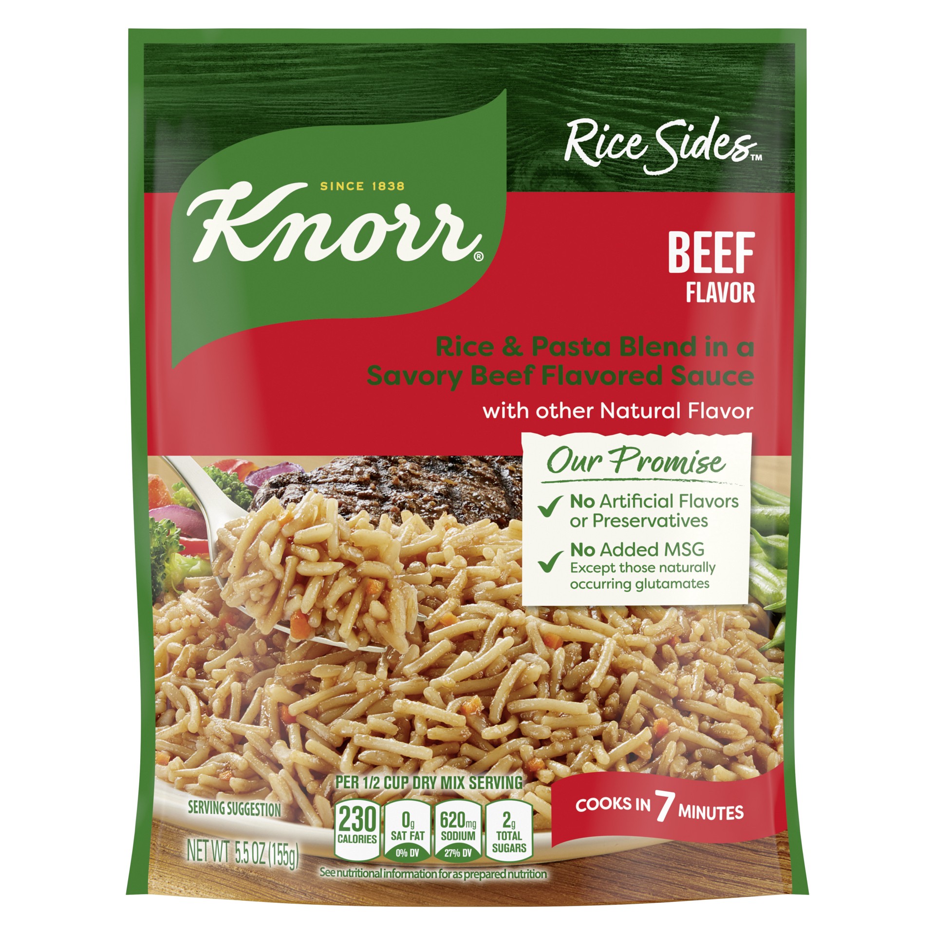 slide 1 of 4, Knorr Rice Sides Beef, 5.5 oz, 5.7 oz