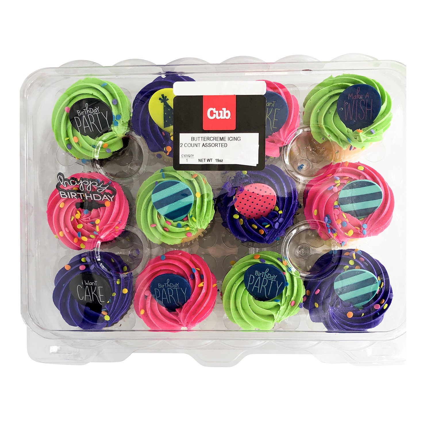 slide 1 of 1, Store Brand Assorted 12Ct Cupcake Tray, 1 ct