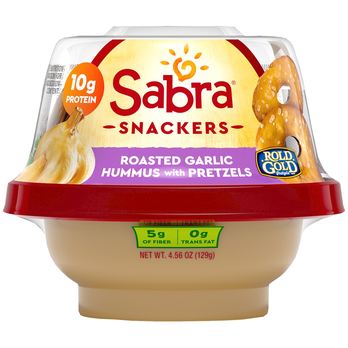 slide 9 of 9, Sabra Roasted Garlic Hummus With Pretzels Snacker - 4.56oz, 4.56 oz