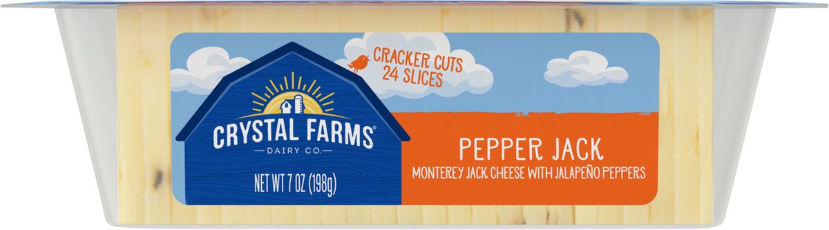 slide 5 of 9, Crystal Farms Pepper Jack Cheese 24 Slices - 7 oz, 7 oz