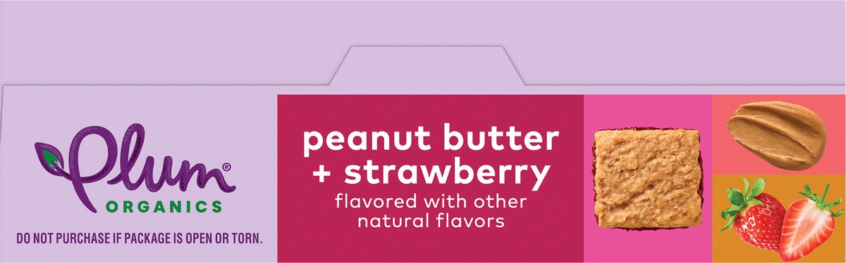 slide 9 of 9, Plum Organics Jammy Sammy Snack Size Sandwich Bar Peanut Butter + Strawberry 5-Count Box/1.02oz Bars, 5 ct