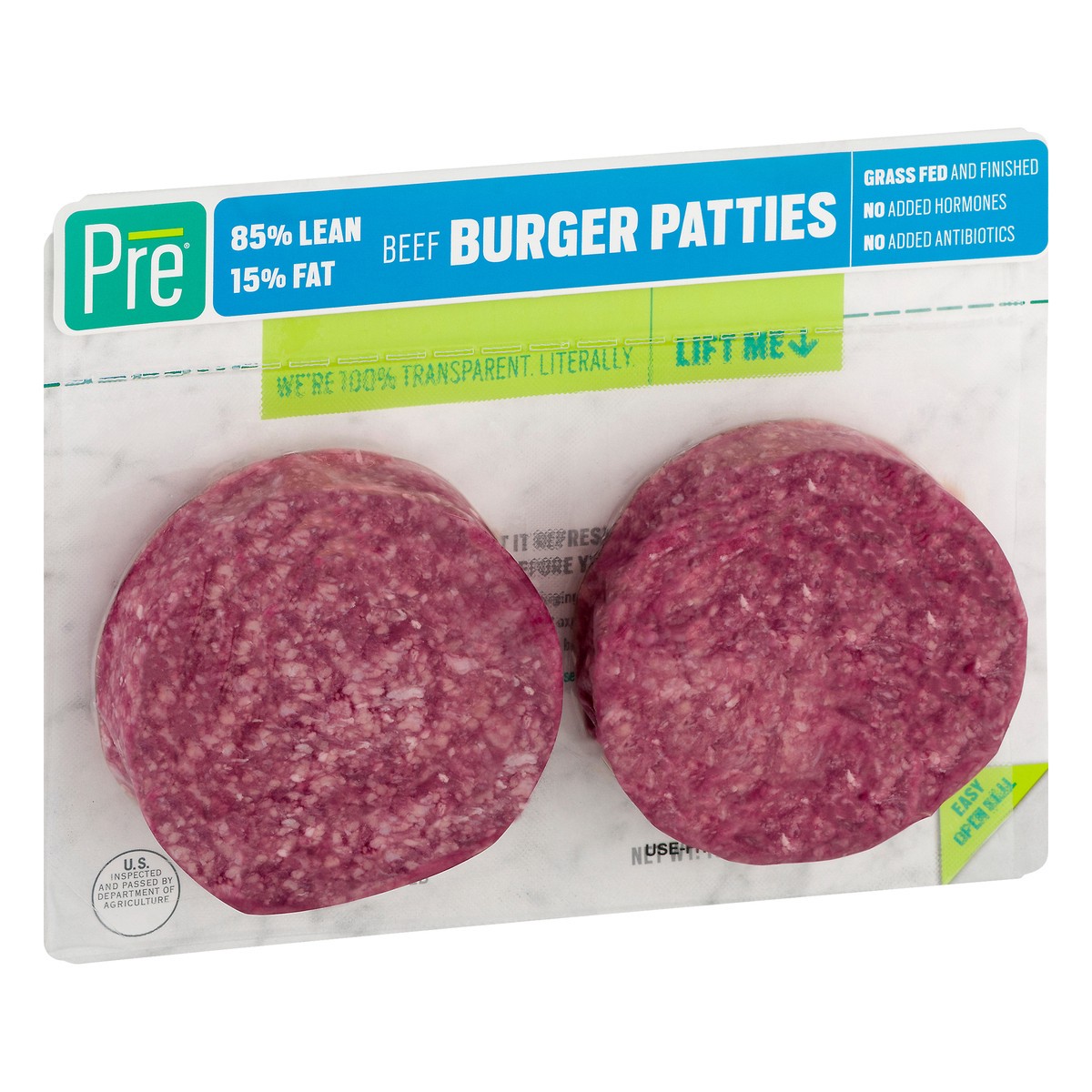 slide 9 of 12, Pre Beef Burger Patties 10.7 oz, 10.7 oz