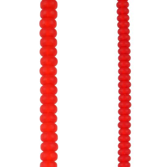 slide 1 of 3, Mixed Red Matte Glass Rondelle Beads By Bead Landing, 5.5mm-7.5mm