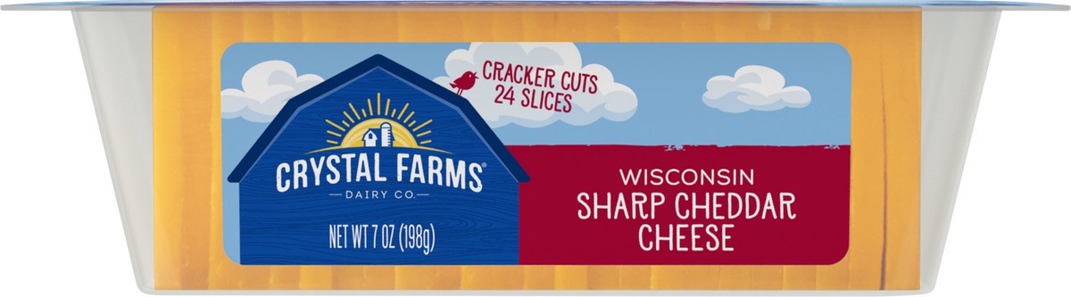 slide 8 of 9, Crystal Farms Wisc Shrp Chedr Cracker Cuts 24 Slices, 7 oz