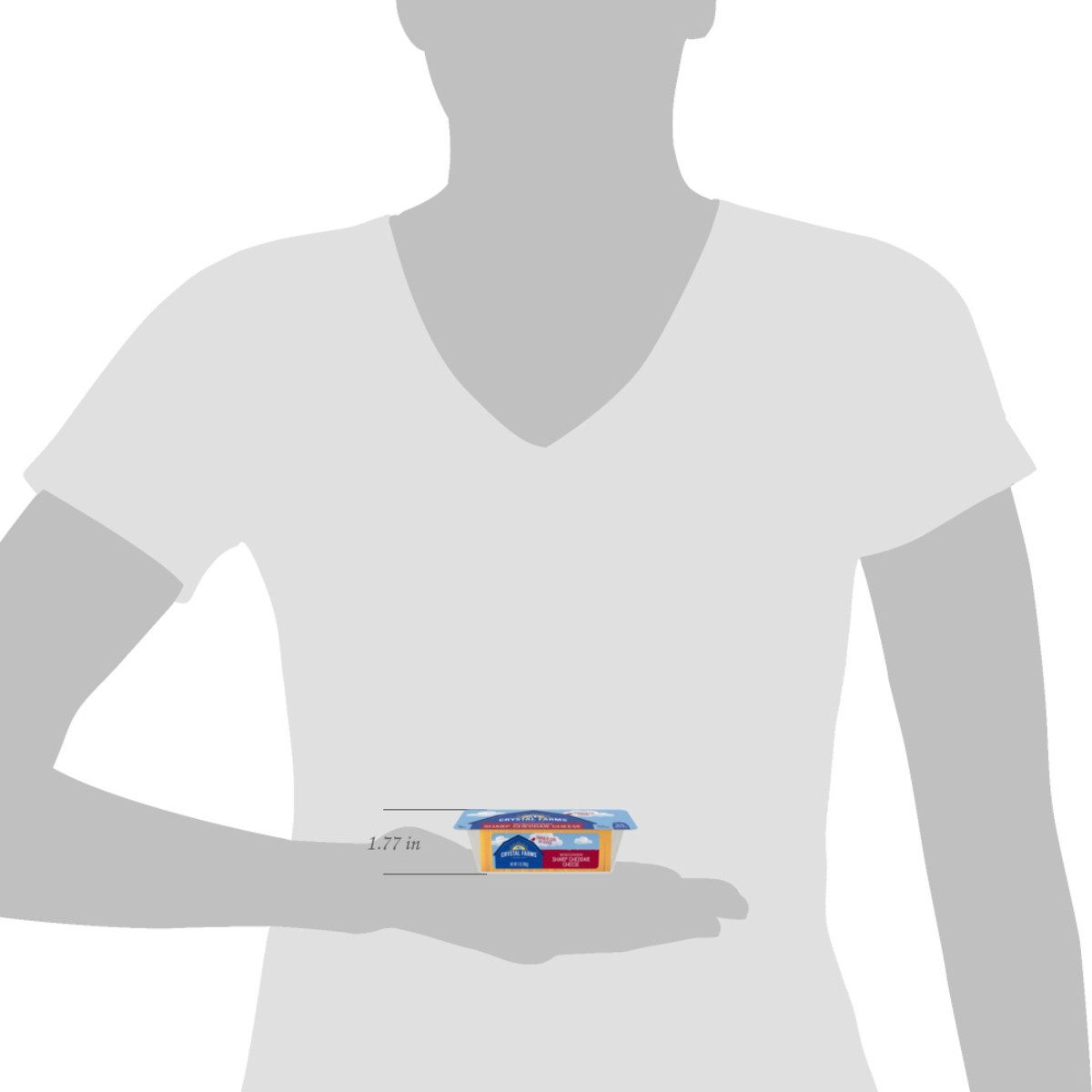 slide 9 of 9, Crystal Farms Wisc Shrp Chedr Cracker Cuts 24 Slices, 7 oz